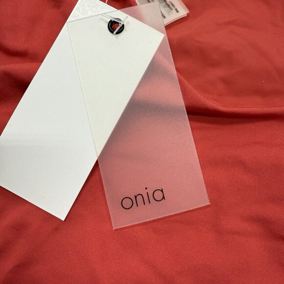 Onia Kelly Scoop Neck One Piece Swimsuit in Cayenne Size Medium NWT - Picture 9 of 9